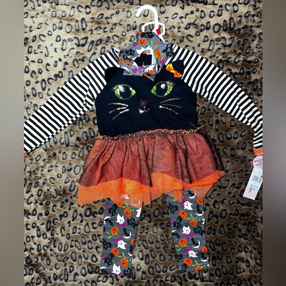 🎃 Little Lass 3T Halloween Cat Outfit 👻 - Picture 5 of 5